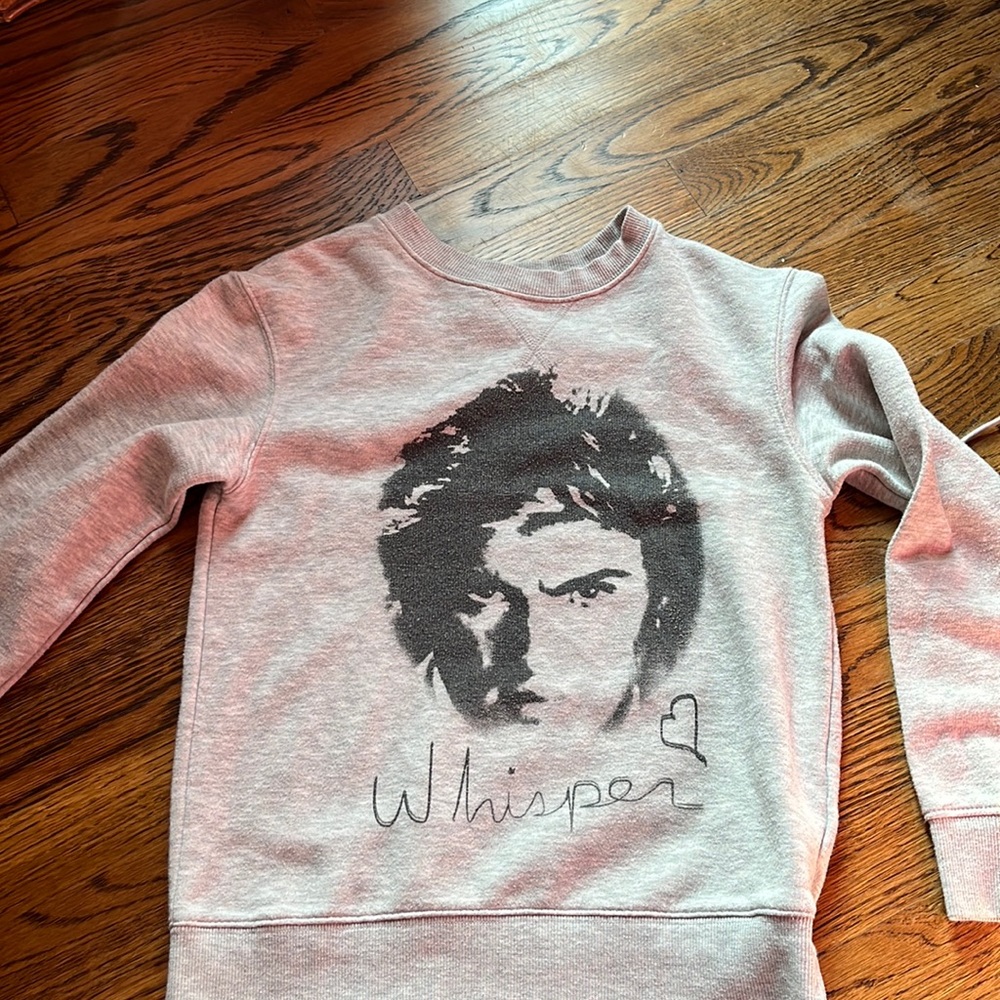 Custom silk screen George Michaels sweatshirt kids sz 8-10